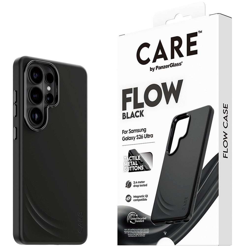 Handyhülle für Galaxy S26 Ultra, CARE by PanzerGlass Flow mit MagSafe, Schwarz