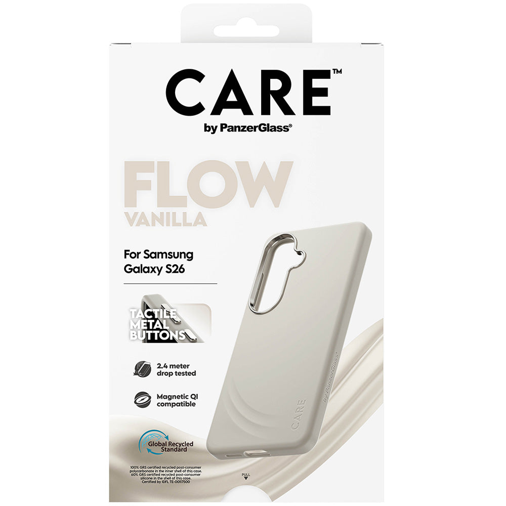 Handyhülle für Galaxy S26, CARE by PanzerGlass Flow mit MagSafe, Beige