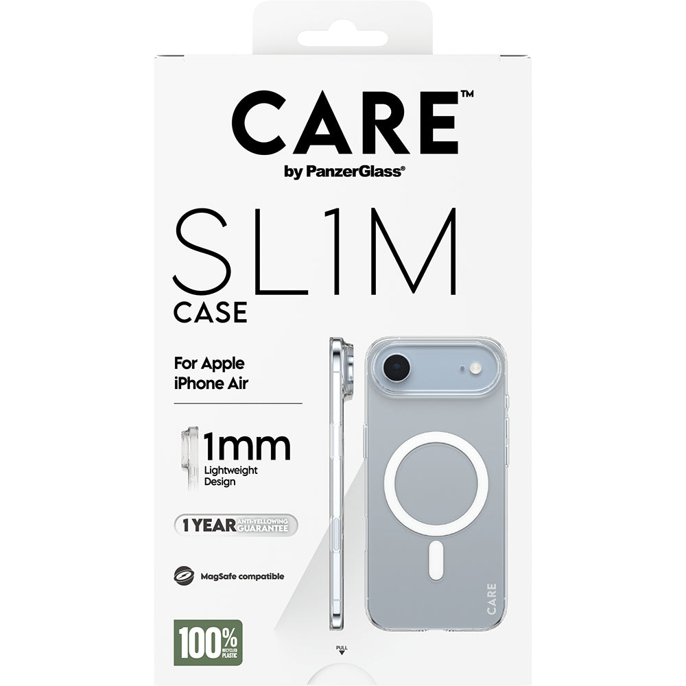 Handyhülle für iPhone Air, CARE by PanzerGlass SL1M mit MagSafe, Transparent