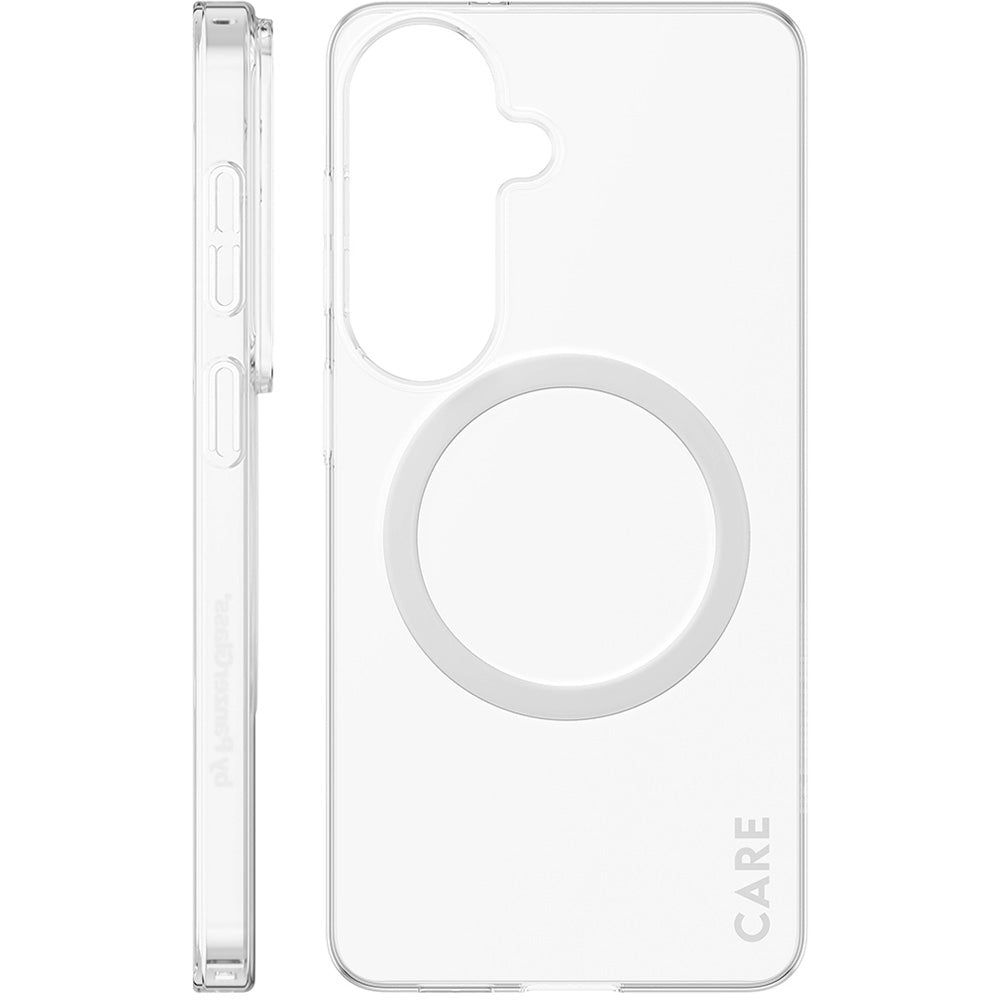 Handyhülle für Galaxy S26, CARE by PanzerGlass SL1M mit MagSafe, Transparent und Weiß