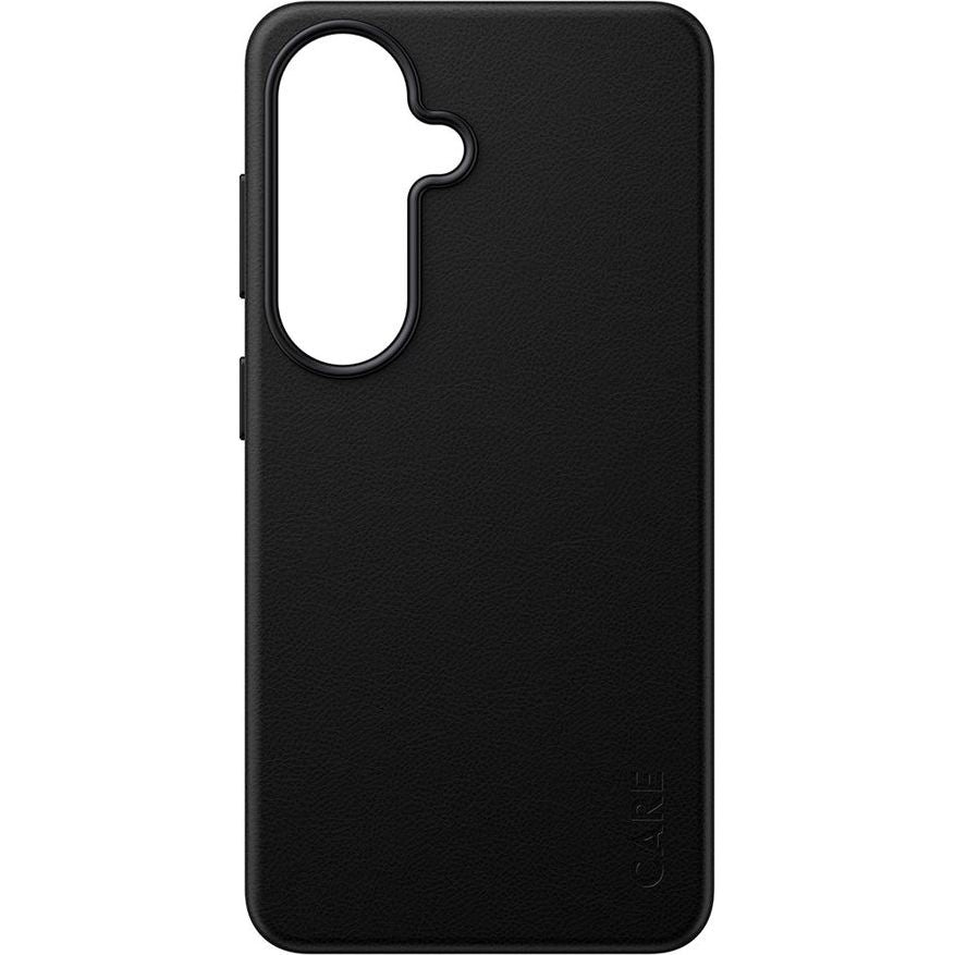 Handyhülle aus veganem Leder für Galaxy S26, CARE by PanzerGlass Solo mit MagSafe, Schwarz