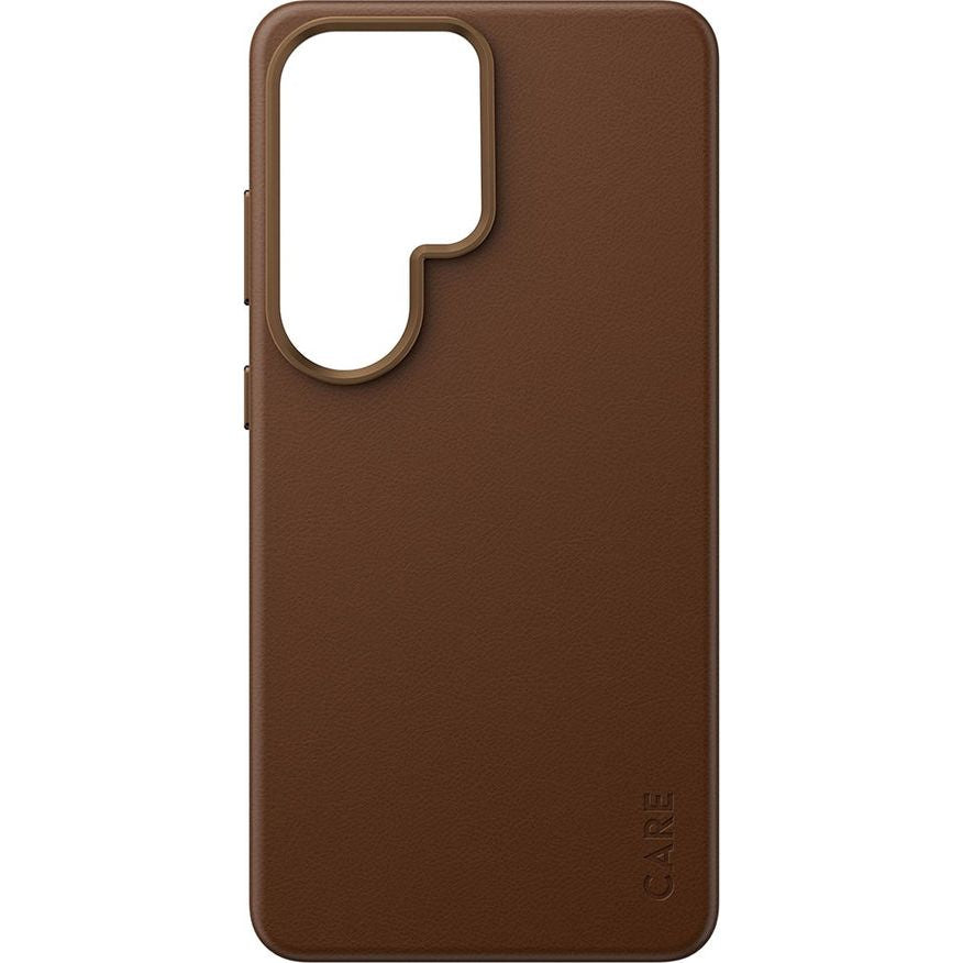 Handyhülle aus veganem Leder für Galaxy S26 Ultra, CARE by PanzerGlass Solo mit MagSafe, Braun