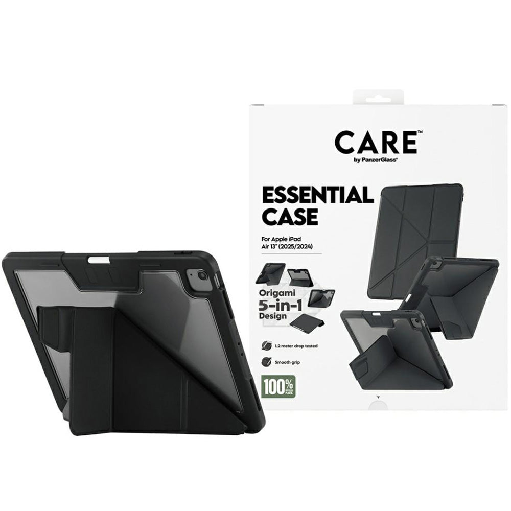Schutzhülle für iPad Air 13" M4/M3/M2, CARE by PanzerGlass TPU Essential Case, Schwarz-Transparent