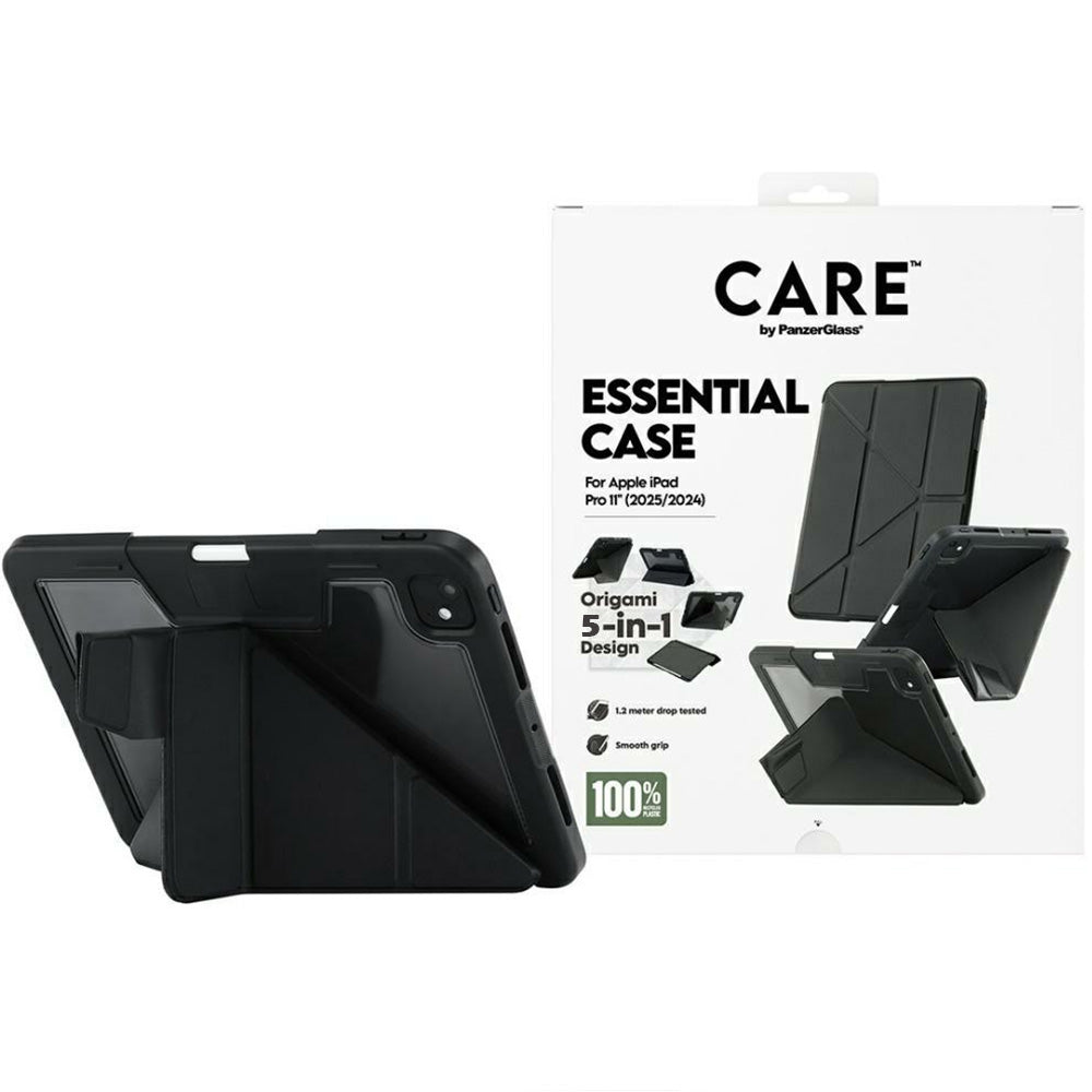 Schutzhülle für iPad Pro 11" 2025 / 2024, CARE by PanzerGlass TPU Essential Case, Schwarz-Transparent