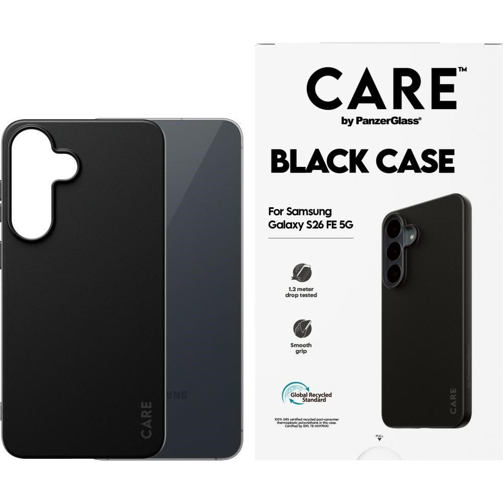 Handyhülle für Galaxy S26 FE, CARE by PanzerGlass TPU Case, Schwarz (1/5)