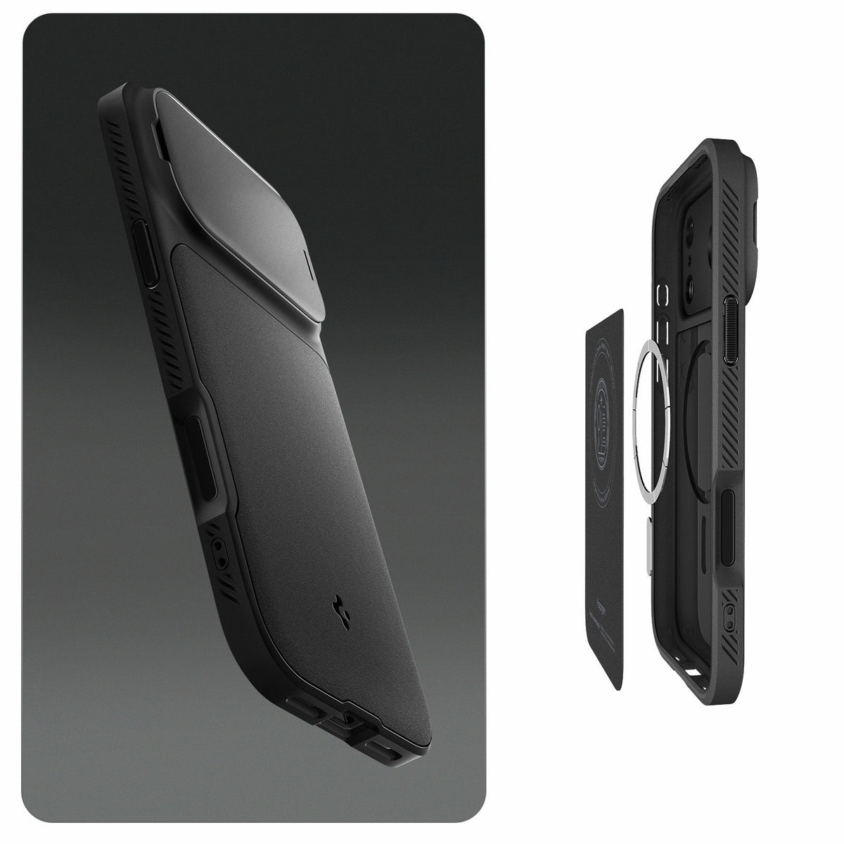Handyhülle für iPhone 18 Pro Max / 17 Pro Max, Spigen Optik Armor Mag mit MagSafe, Schwarz