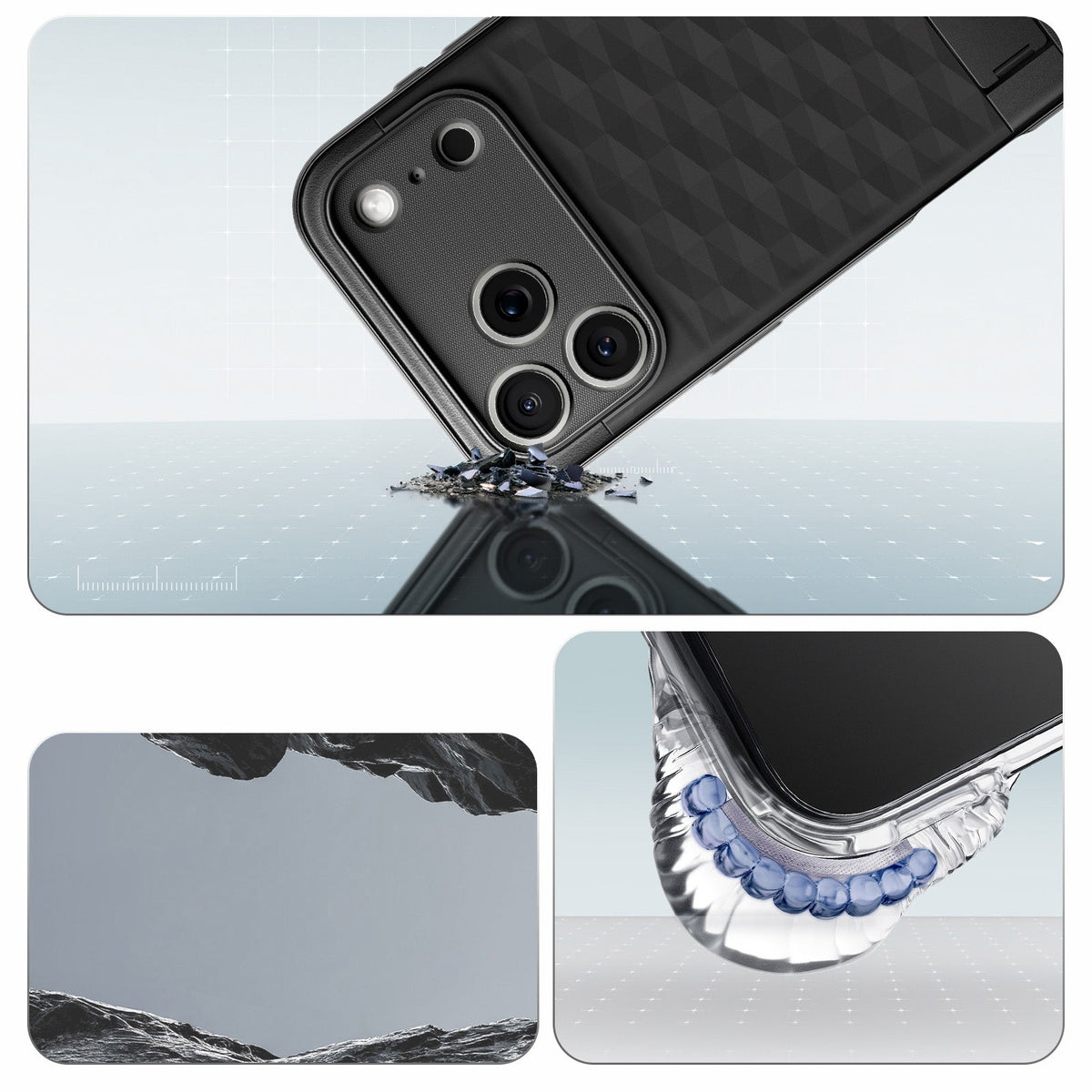 Handyhülle für iPhone 18 Pro / 17 Pro, Spigen Parallax S Mag mit MagSafe, Schwarz
