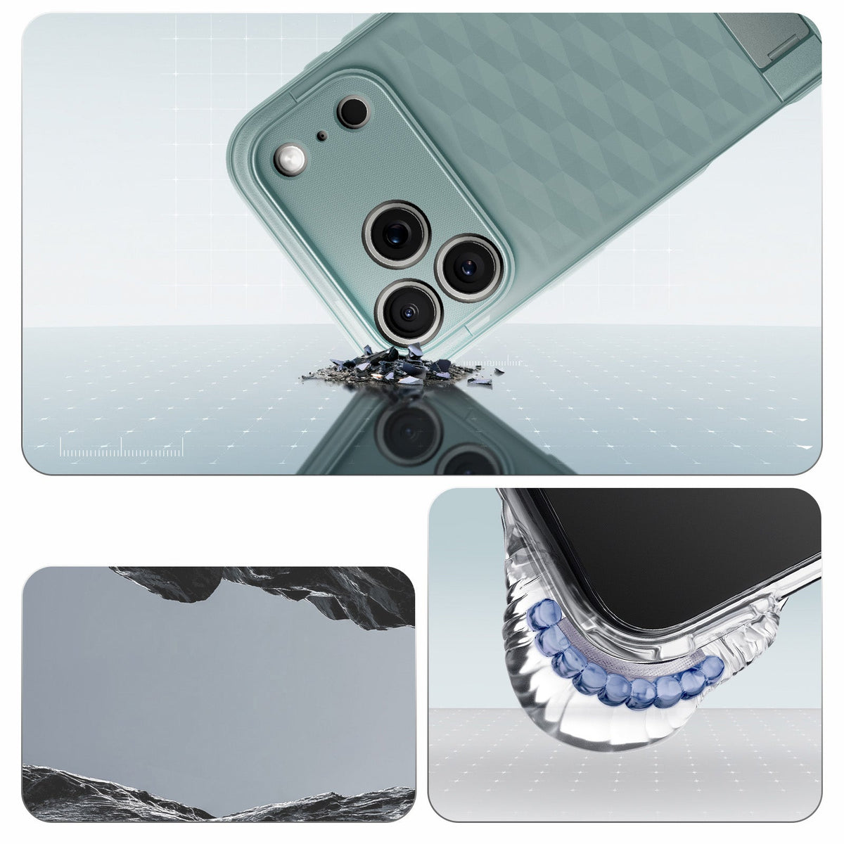 Handyhülle für iPhone 17 Pro, Spigen Parallax S Mag mit MagSafe, Grün