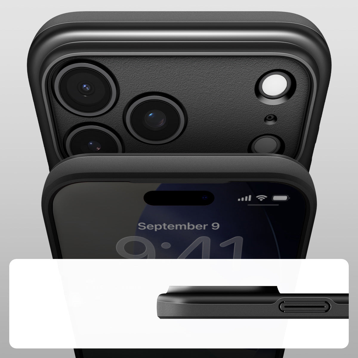 Handyhülle für iPhone 17 Pro Max, Spigen Thin Fit Mag mit MagSafe, Schwarz