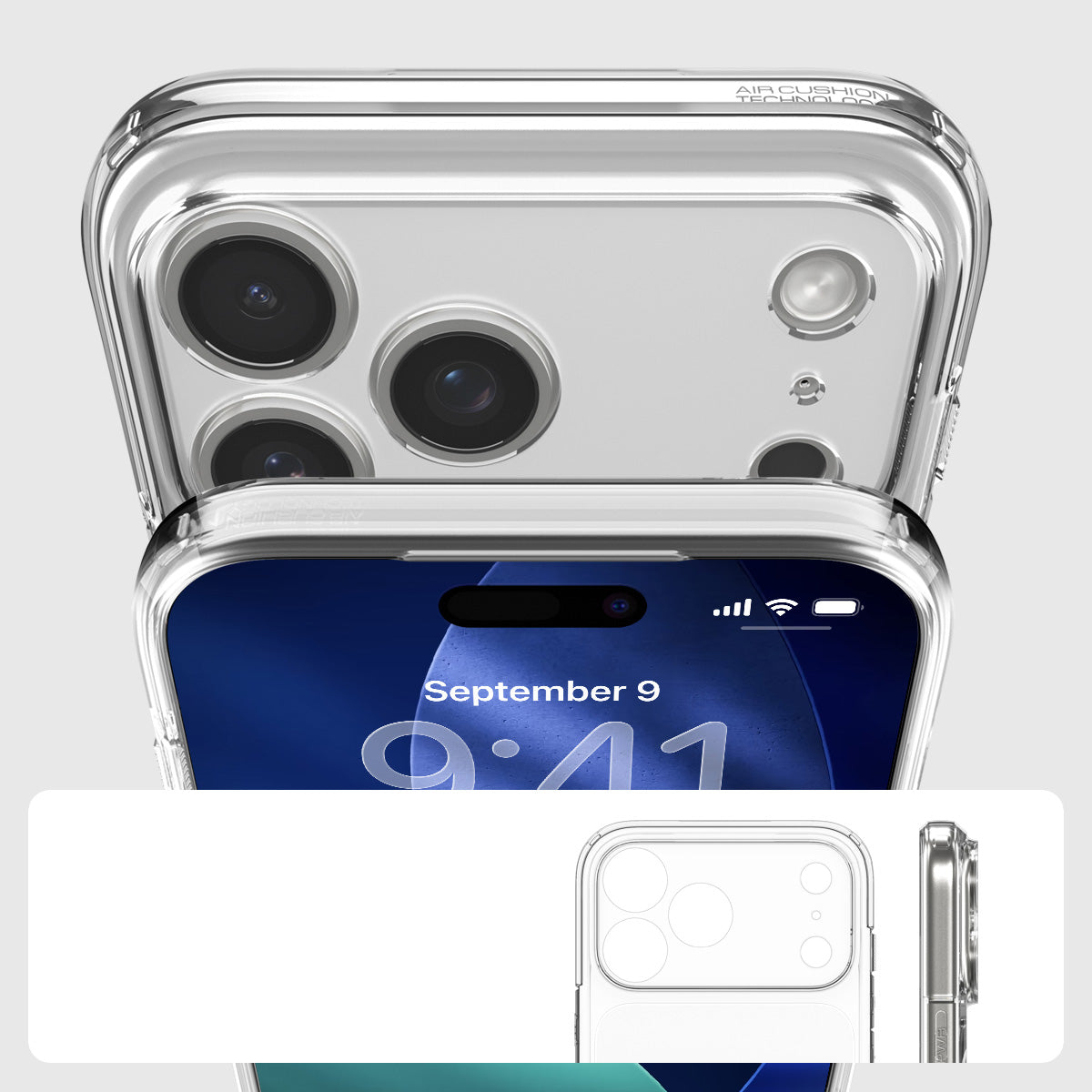 Handyhülle für iPhone 17 Pro, Spigen Ultra Hybrid T Mag (CC) mit MagSafe, Transparent-Weiß