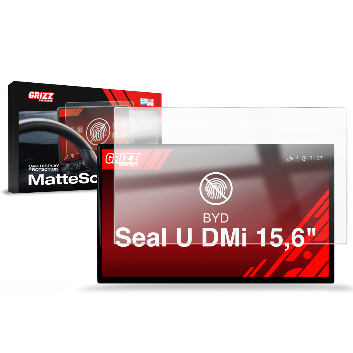Matte Autodisplayfolie für BYD SEAL U DMi 15,6" (2024-2026), Grizz Protector