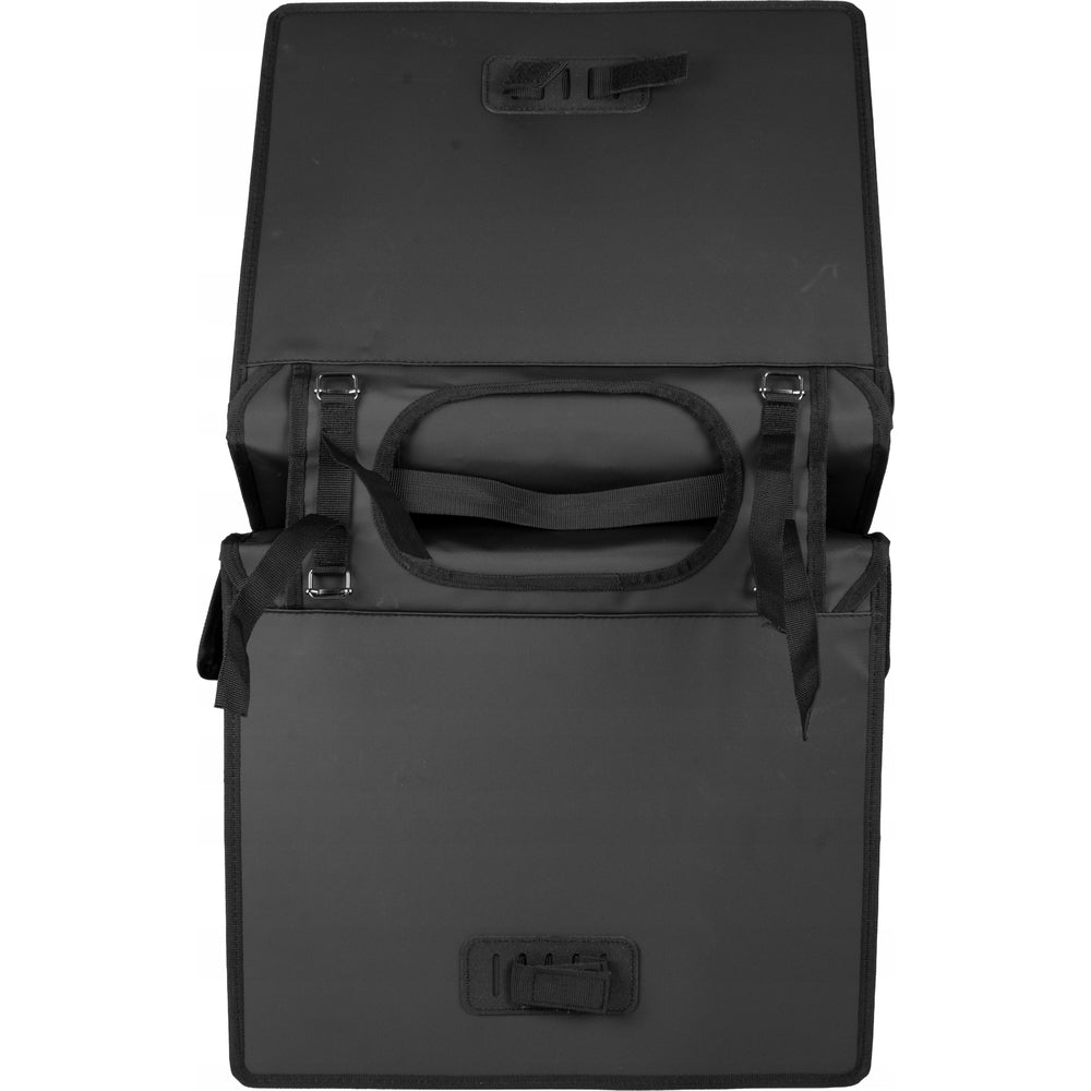 Fahrradtasche für den Gepäckträger, doppelt mit Griff, Vayox VA0446 40L, Schwarz