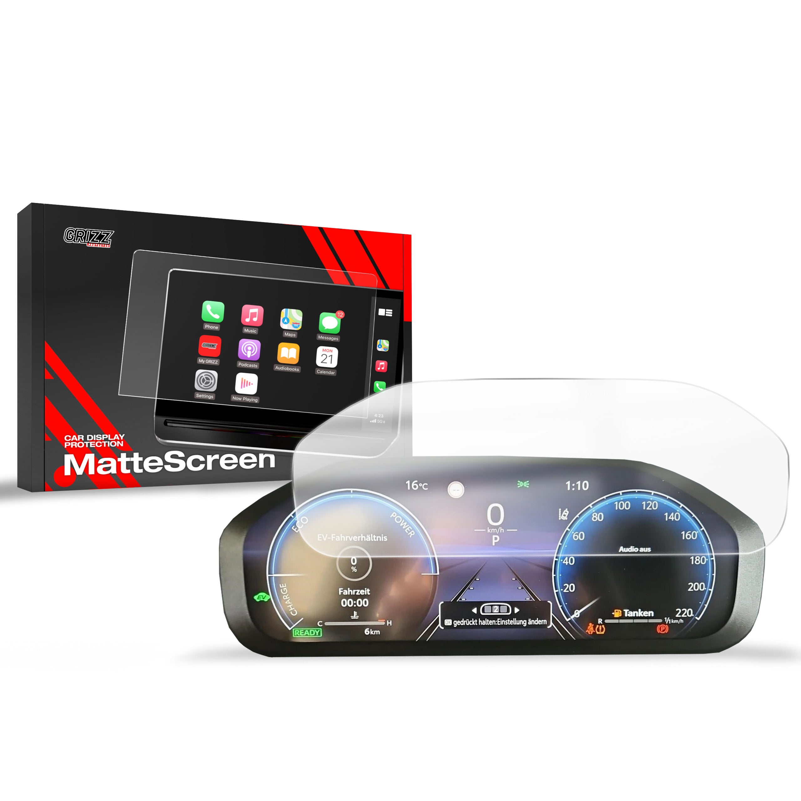 Matte Autodisplayfolie für Toyota RAV4 Virtual Cockpit (2023-2026), Grizz Protector