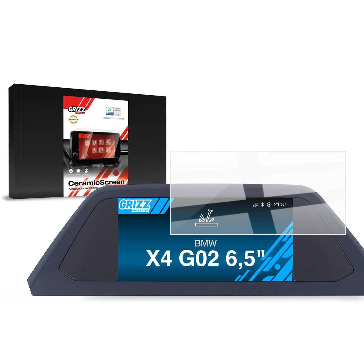 Keramische Autodisplayfolie für BMW X4 G02 6,5" (2018-2022), Grizz Protector