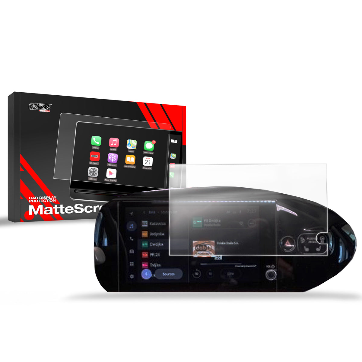 Matte Autodisplayfolie für Toyota Aygo X 10,5" (2024-2026), Grizz Protector