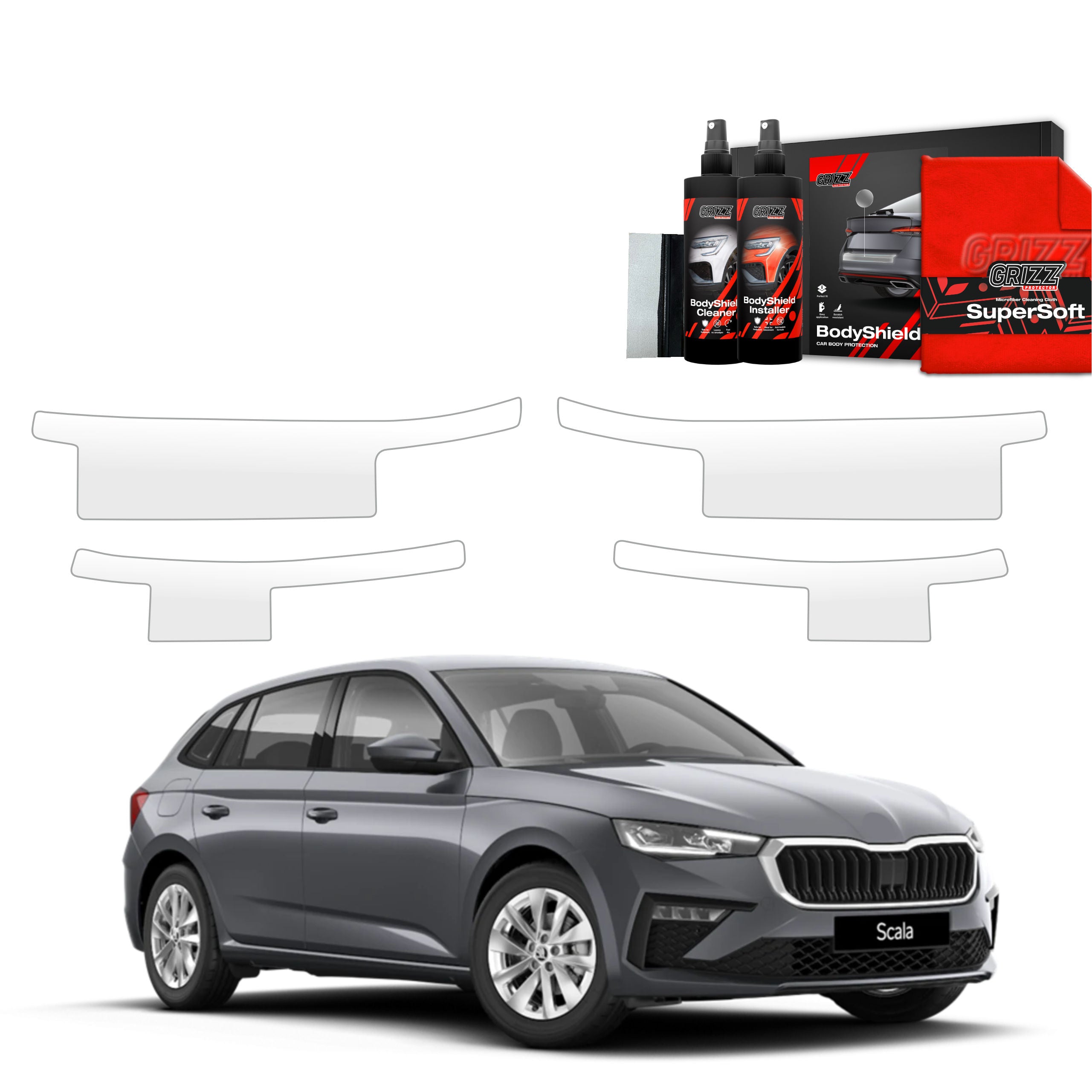 4in1 Schutzfolie Grizz Protector für Schweller - Skoda Scala (2023- 2025)