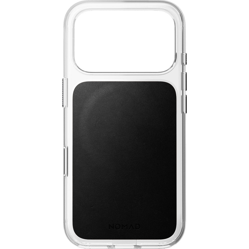 Handyhülle aus Naturleder für iPhone 18 Pro / 17 Pro, Nomad Modern Leather Case Horween Series mit MagSafe, Transparent und Schwarz (4/9)