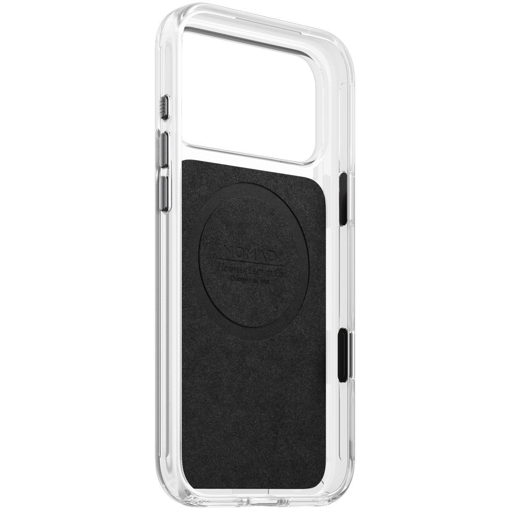 Handyhülle aus Naturleder für iPhone 18 Pro Max / 17 Pro Max, Nomad Modern Leather Case Horween Series mit MagSafe, Transparent und Schwarz (3/9)