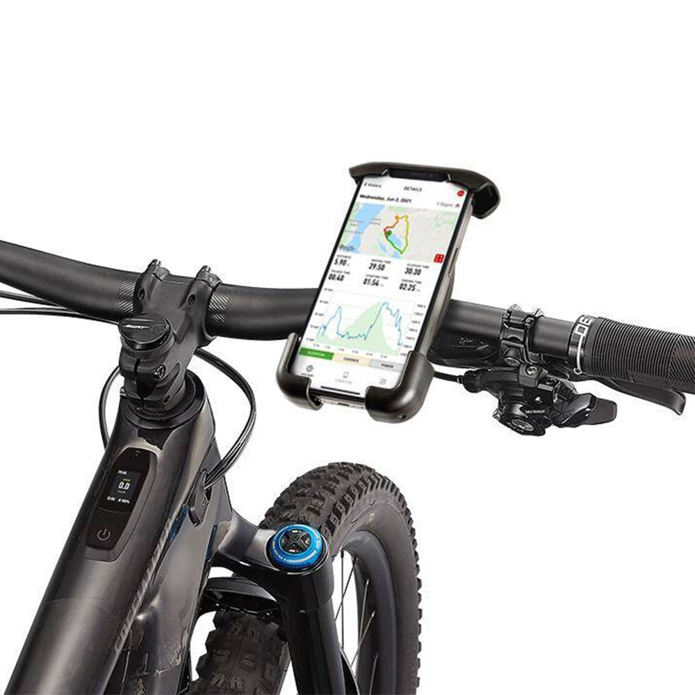 Fahrrad-/Motorradhalterung für Handy am Lenker, Crong Bikeclip Enduro, Schwarz