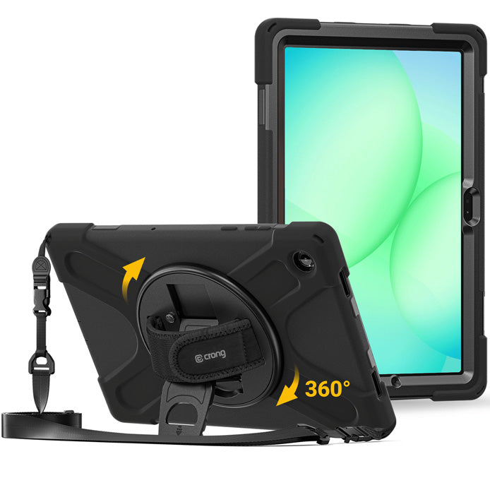 Hülle gepanzert für Galaxy Tab A11 Plus, Crong Defender Plus, schwarz