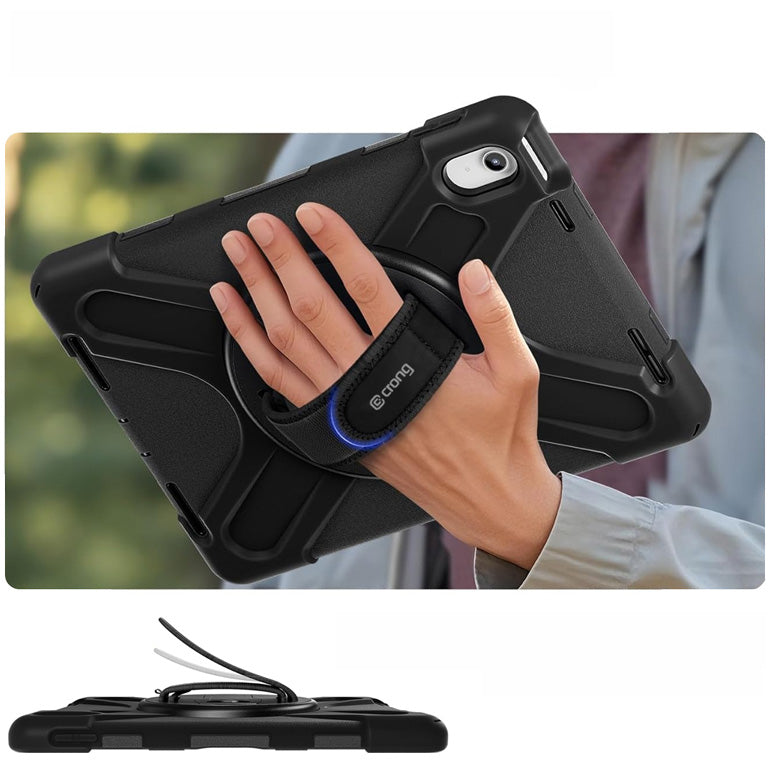 Hülle gepanzert für Galaxy Tab A11 Plus, Crong Defender Plus, schwarz