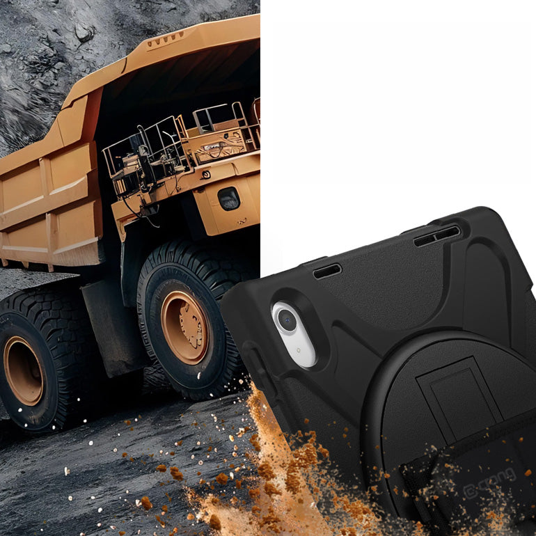 Hülle gepanzert für Galaxy Tab A11 Plus, Crong Defender Plus, schwarz