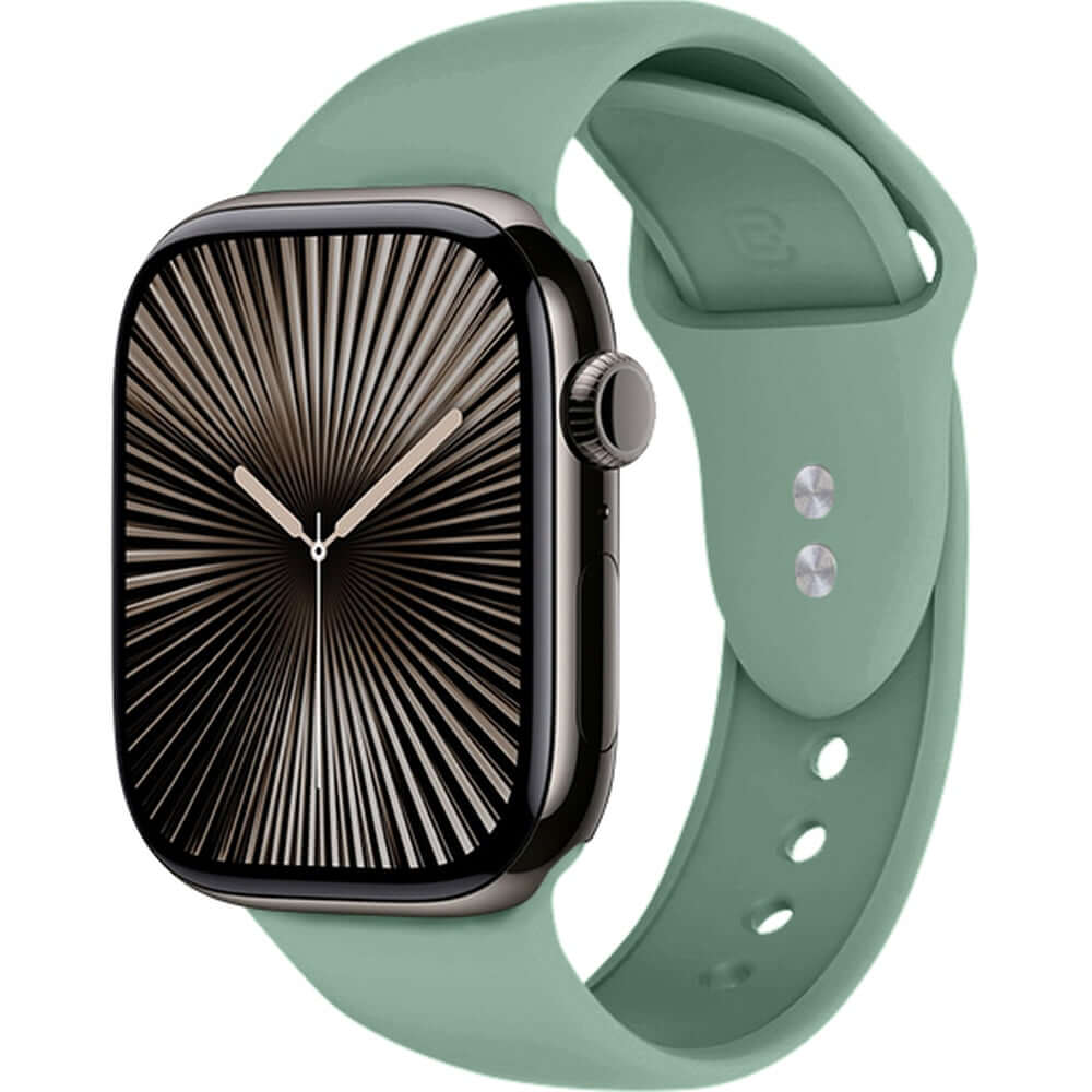 Armband für Apple Watch 38/40/41/42 mm, Crong Sport Liquid Band, Salbei