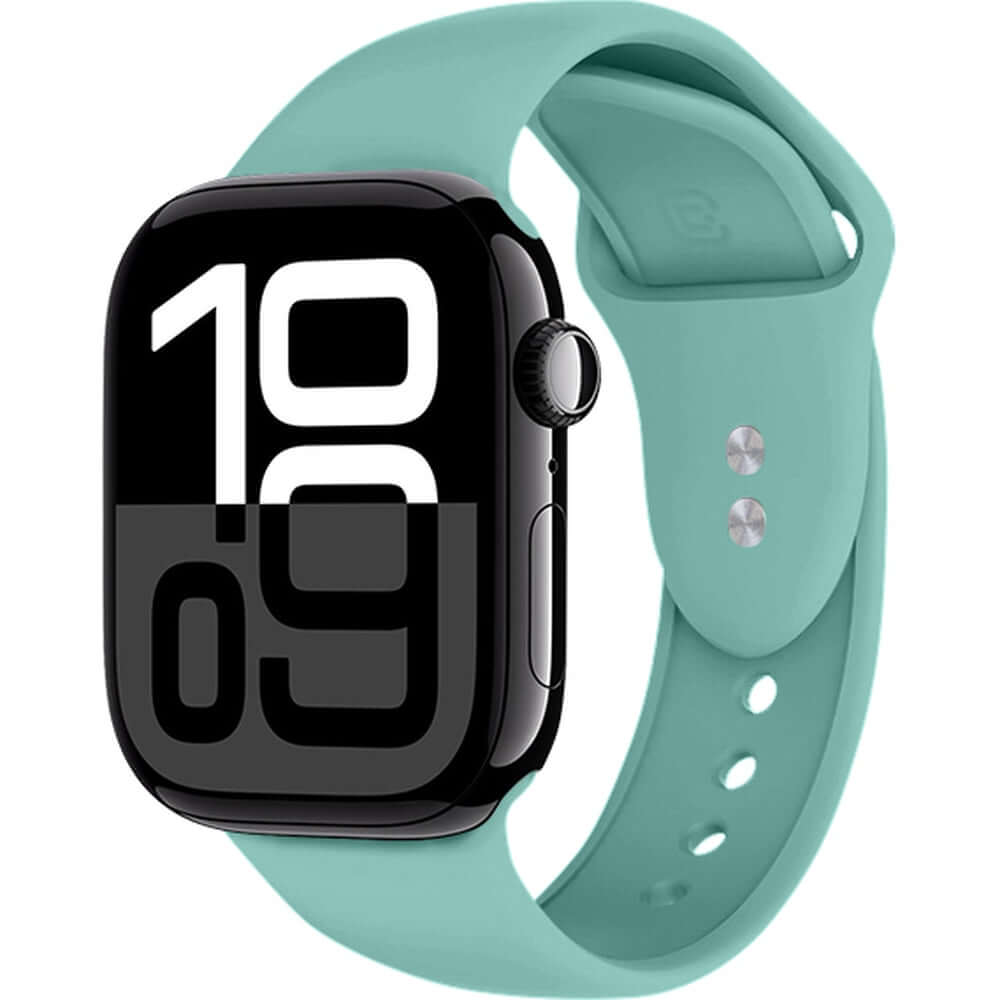 Armband für Apple Watch 38/40/41/42 mm, Crong Sport Liquid Band, Türkis