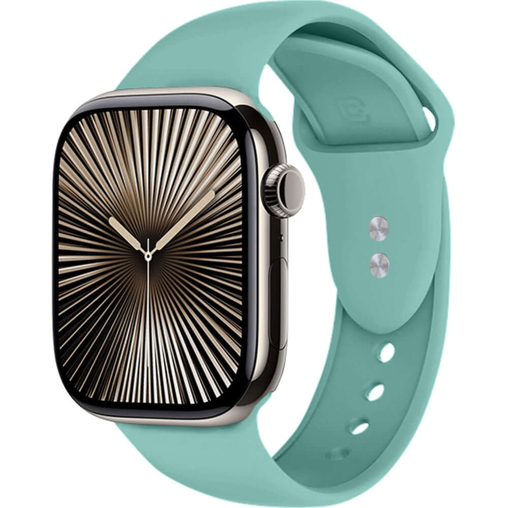 Armband für Apple Watch 38/40/41/42 mm, Crong Sport Liquid Band, Türkis
