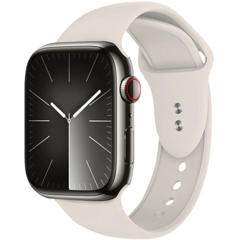 Armband für Apple Watch 38/40/41/42 mm, Crong Sport Liquid Band, Beige