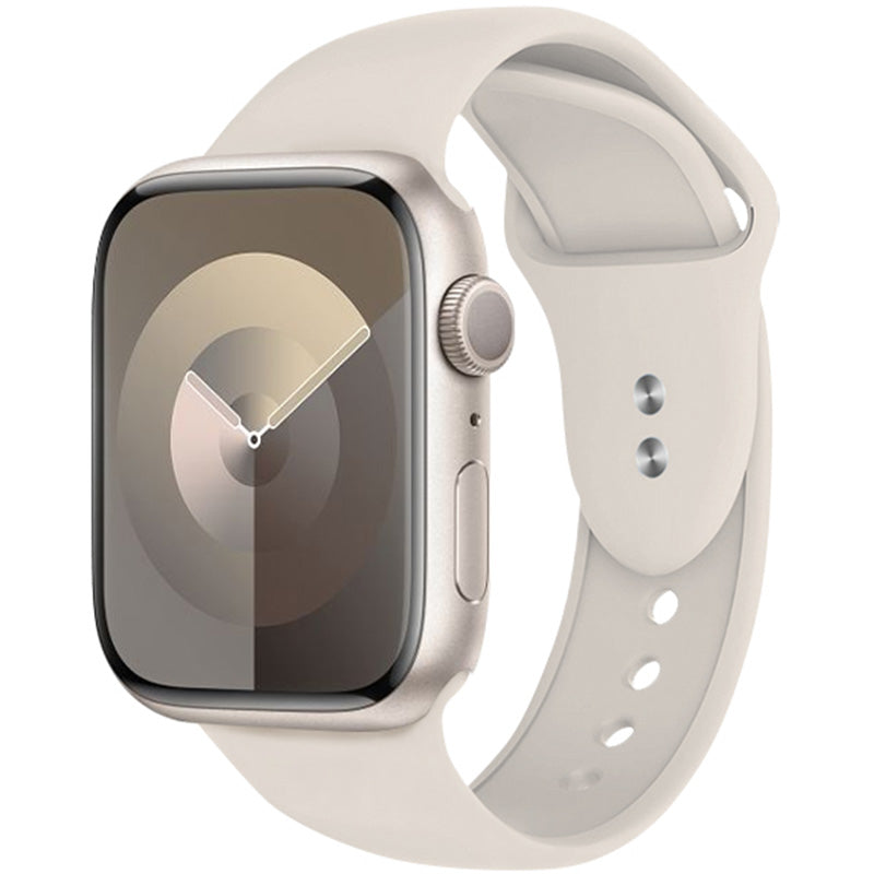 Armband für Apple Watch 38/40/41/42 mm, Crong Sport Liquid Band, Beige