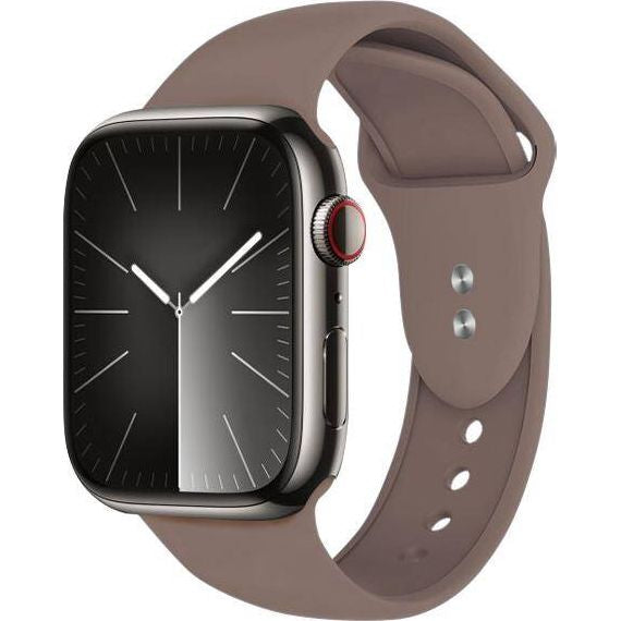 Armband für Apple Watch 38/40/41/42 mm, Crong Sport Liquid Band, Braun