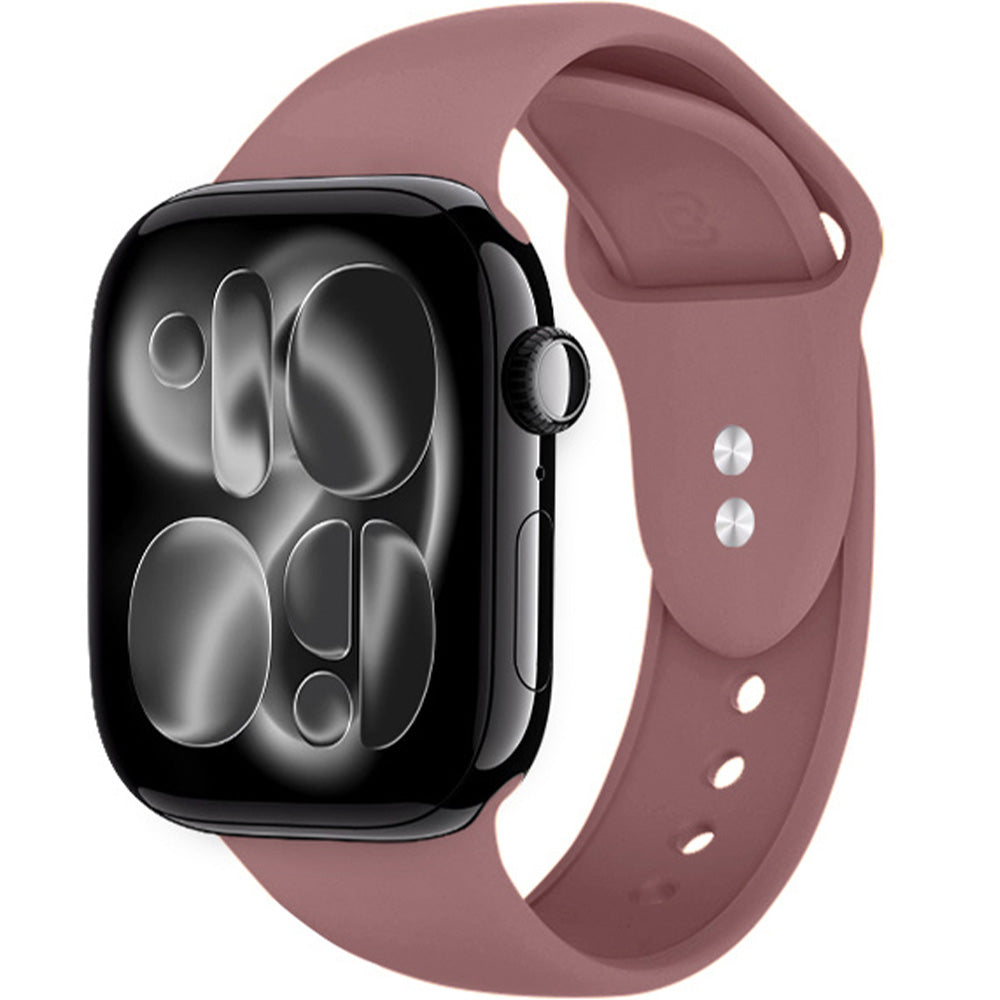 Armband für Apple Watch 42/41/40/38 mm, Crong Liquid Band, Dunkelrosa