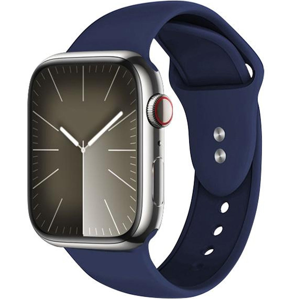 Armband für Apple Watch 49/46/45/44 mm, Crong Liquid Band, Dunkelblau