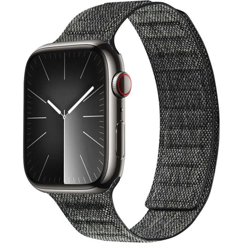 Armband für Apple Watch 49/46/45/44 mm, Crong Melange, Schwarz