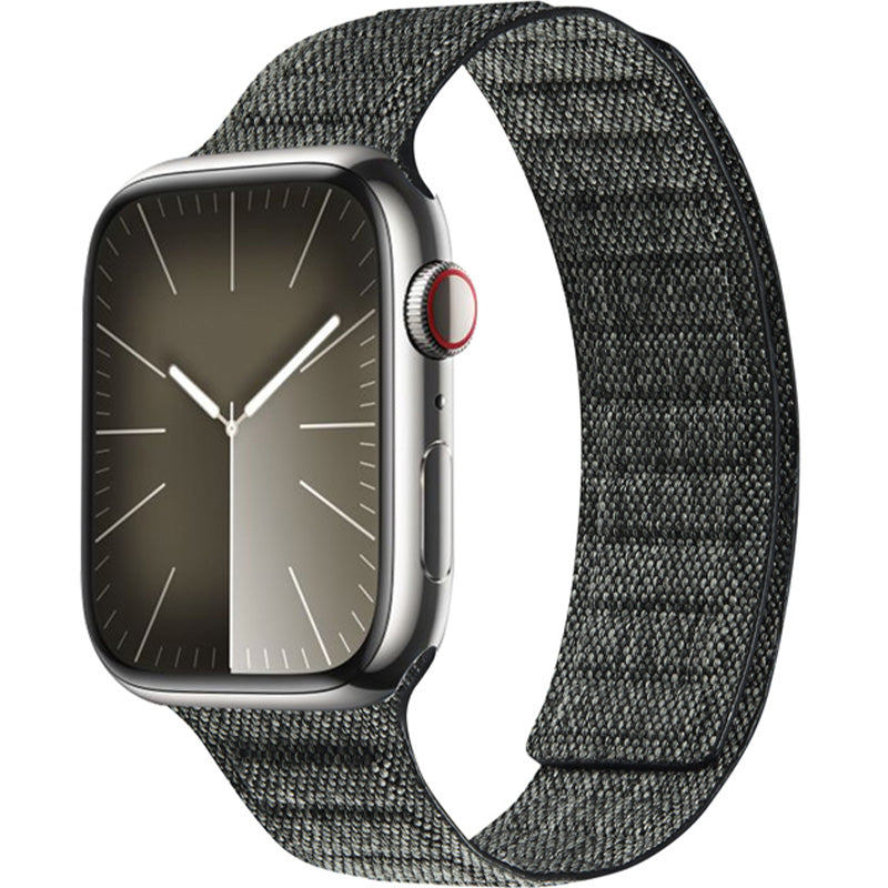 Armband für Apple Watch 49/46/45/44 mm, Crong Melange, Schwarz
