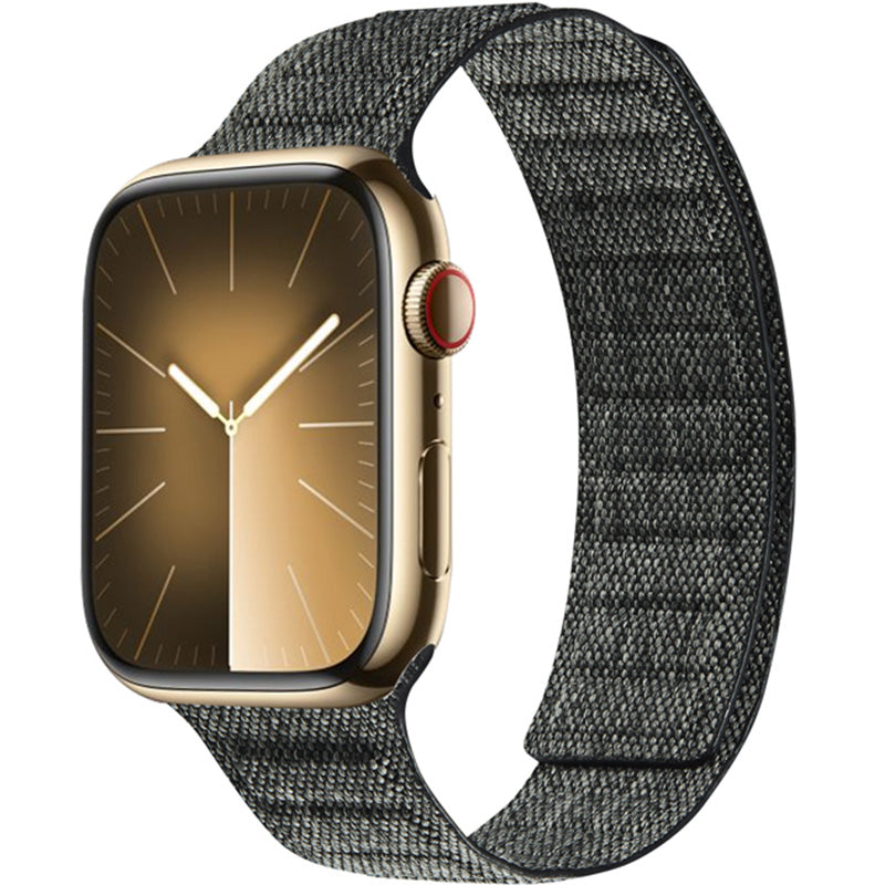 Armband für Apple Watch 49/46/45/44 mm, Crong Melange, Schwarz