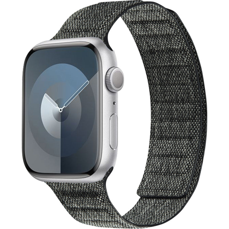 Armband für Apple Watch 49/46/45/44 mm, Crong Melange, Schwarz