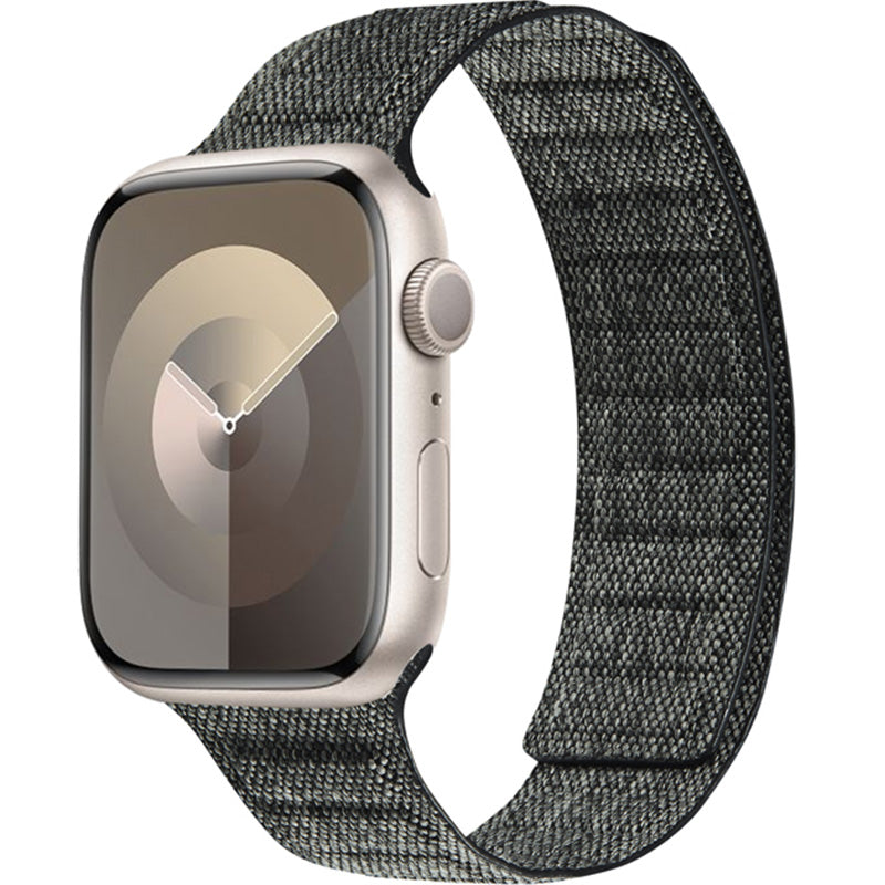 Armband für Apple Watch 49/46/45/44 mm, Crong Melange, Schwarz