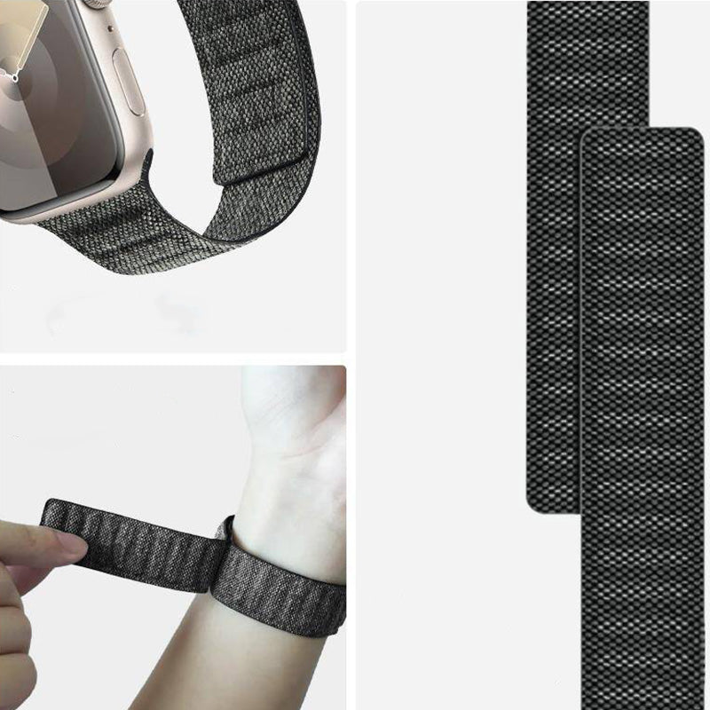 Armband für Apple Watch 49/46/45/44 mm, Crong Melange, Schwarz