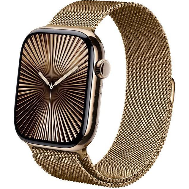 Armband für Apple Watch 49/46/45/44/42 mm, Crong Milano Steel Band, Rosegold
