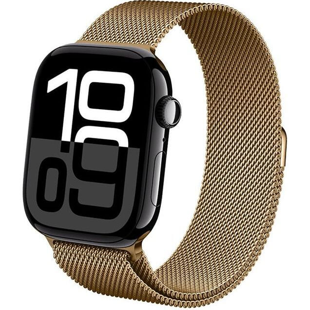 Armband für Apple Watch 49/46/45/44/42 mm, Crong Milano Steel Band, Rosegold