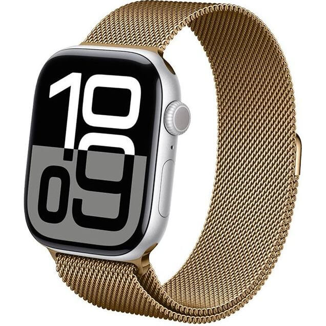 Armband für Apple Watch 49/46/45/44/42 mm, Crong Milano Steel Band, Rosegold