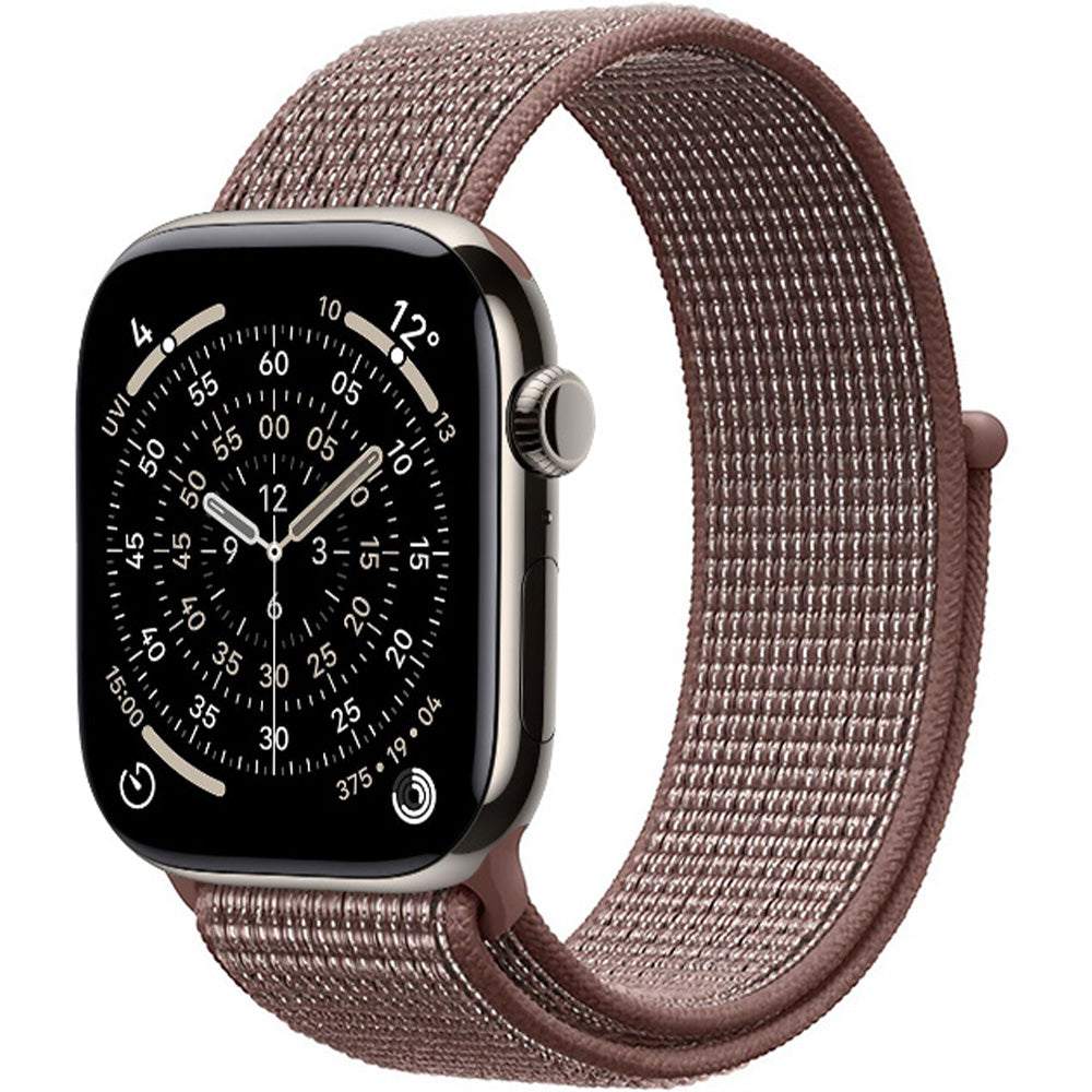 Armband für Apple Watch 42/41/40/38 mm, Crong Nylon, Braun
