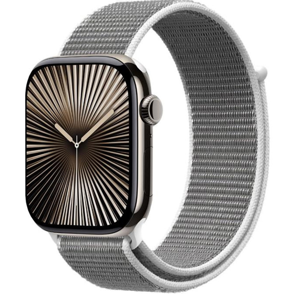 Armband für Apple Watch 42/41/40/38 mm, Crong Nylon, Weiß-Grau