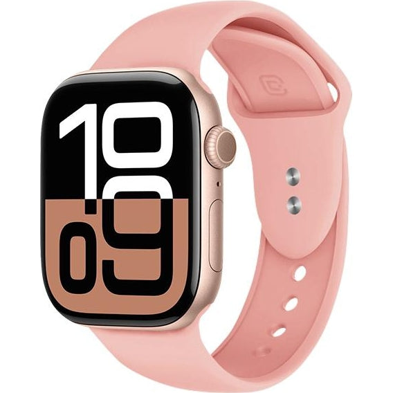 Armband für Apple Watch 38/40/41/42 mm, Crong Sport Liquid Band, Rosa