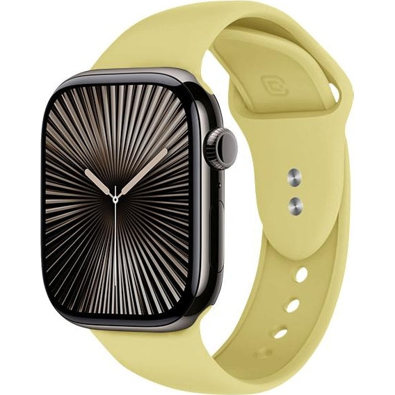 Armband für Apple Watch 38/40/41/42 mm, Crong Sport Liquid Band, Gelb
