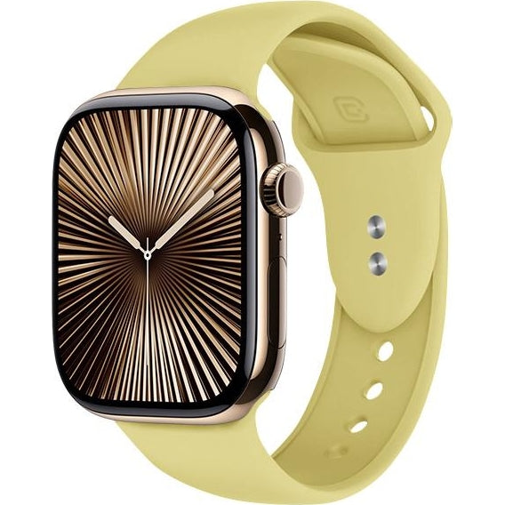Armband für Apple Watch 38/40/41/42 mm, Crong Sport Liquid Band, Gelb