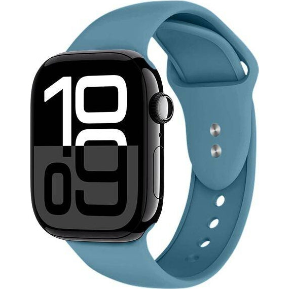 Armband für Apple Watch 44/45/46/49 mm, Crong Sport Liquid Band, Blau