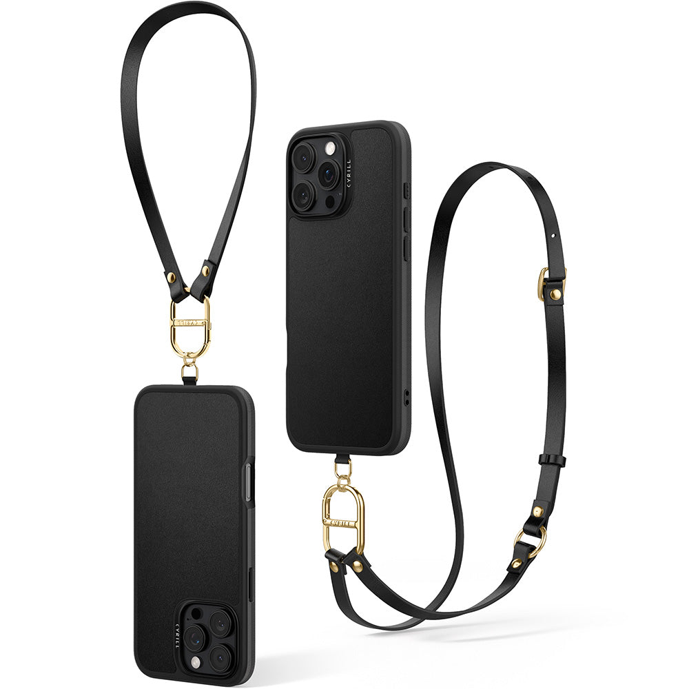 Handyhülle für iPhone 16 Pro, Spigen Cyrill Kajuk Classic Charm Mag mit MagSafe, Schwarz